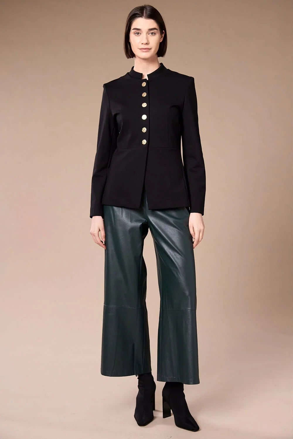 Peruzzi Faux leather trouser green 182