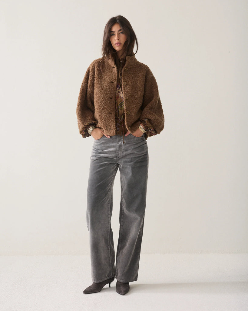 Summum Cape jacket Sepia