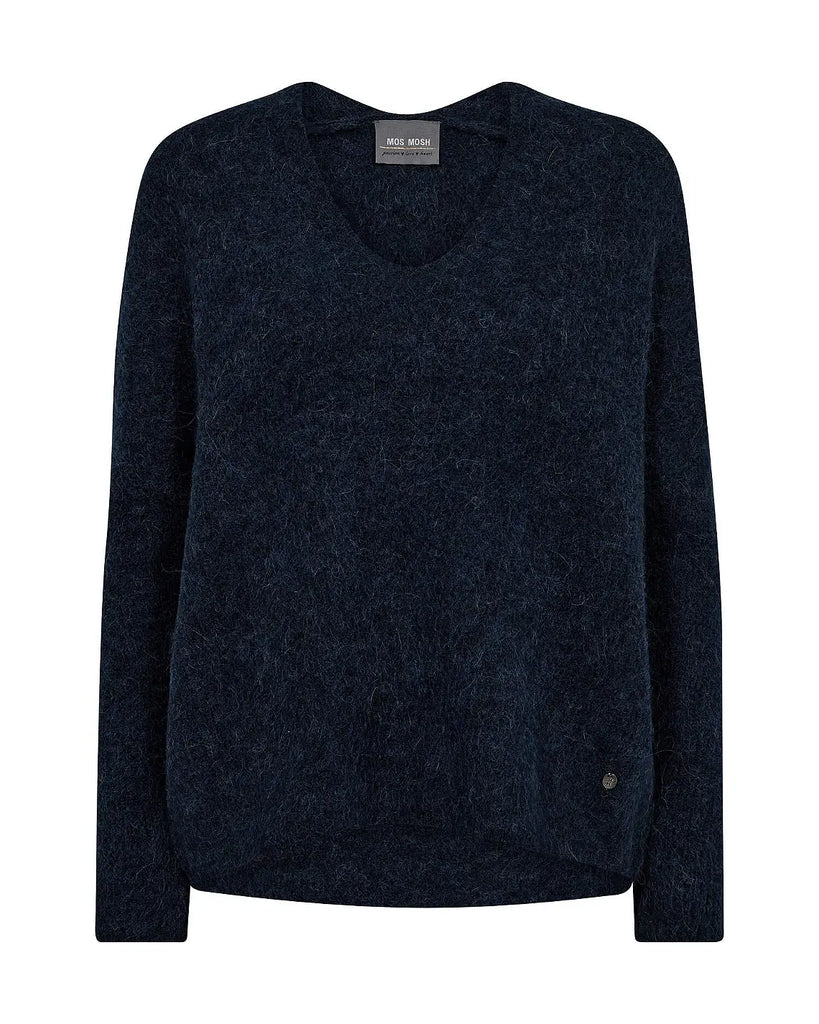 MMThora V-Neck Knit Salute navy