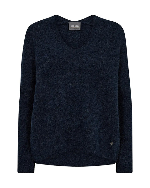 MMThora V-Neck Knit Salute navy