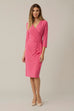 Joseph Ribkoff Wrap Style Dress in Raspberry Sorbet 221162
