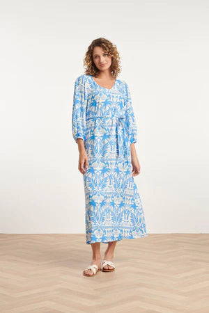 SL 24038 White and blue dress