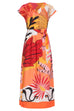 SL 24048 Orange multicoloured dress