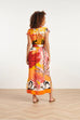 SL 24048 Orange multicoloured dress