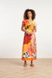 SL 24048 Orange multicoloured dress