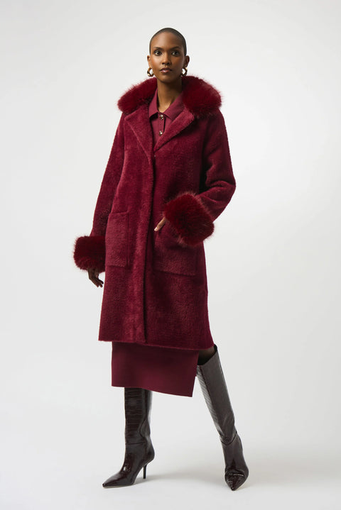 Joseph Ribkoff Merlot coat 243923F25