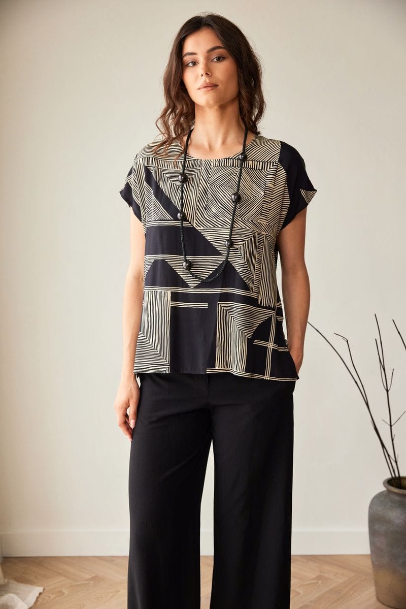 Peruzzi S26518 Geo print top