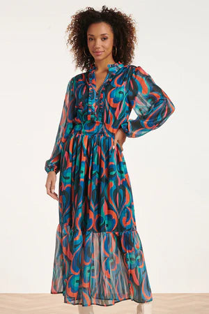 Smashed Lemon 24519lp Petrol dress