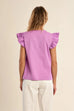 Molly  Bracken woven top LA1939EE lilac