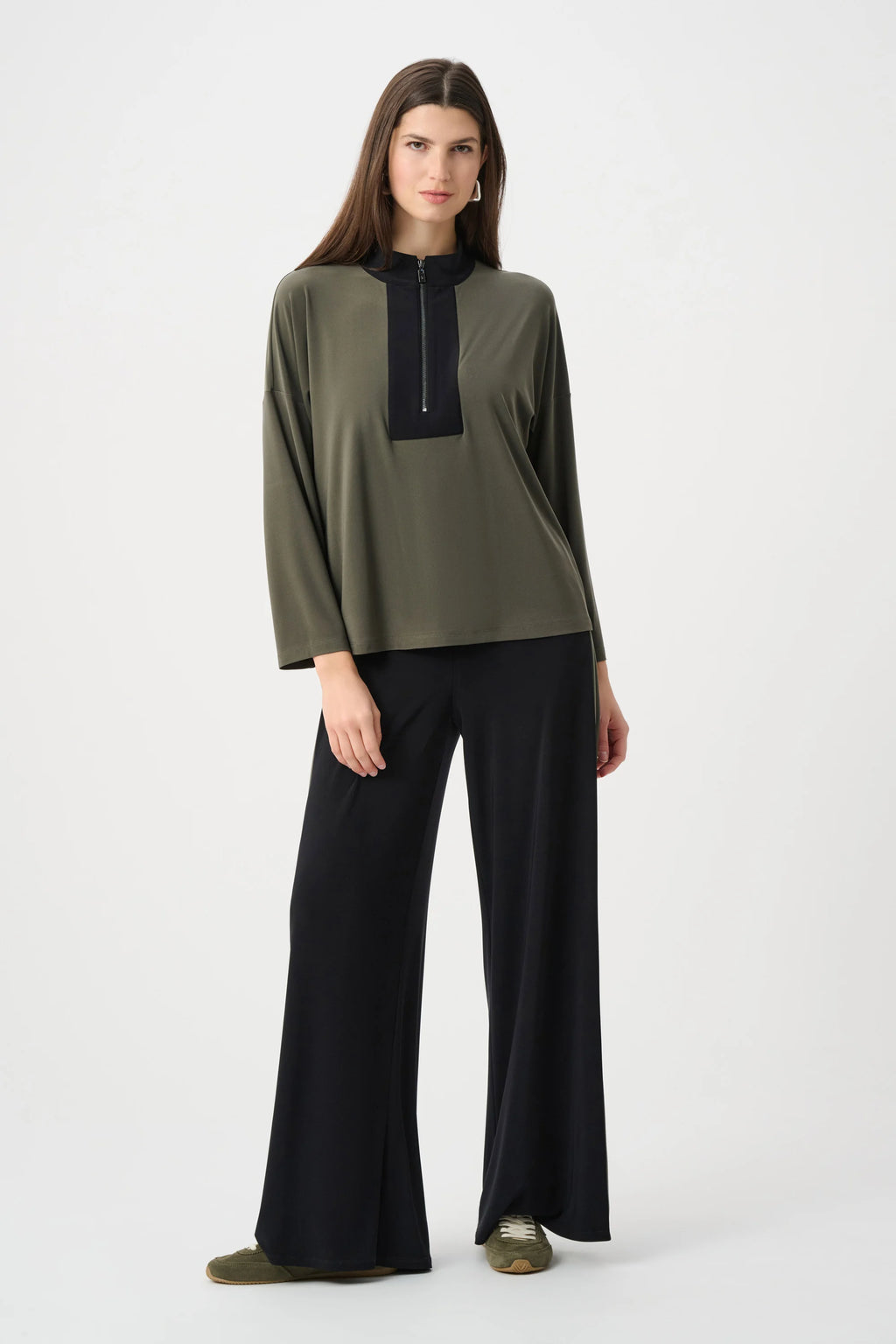 Joseph Ribkoff Avocado Blk top 263606