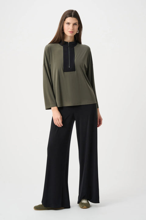 Joseph Ribkoff Avocado Blk top 263606