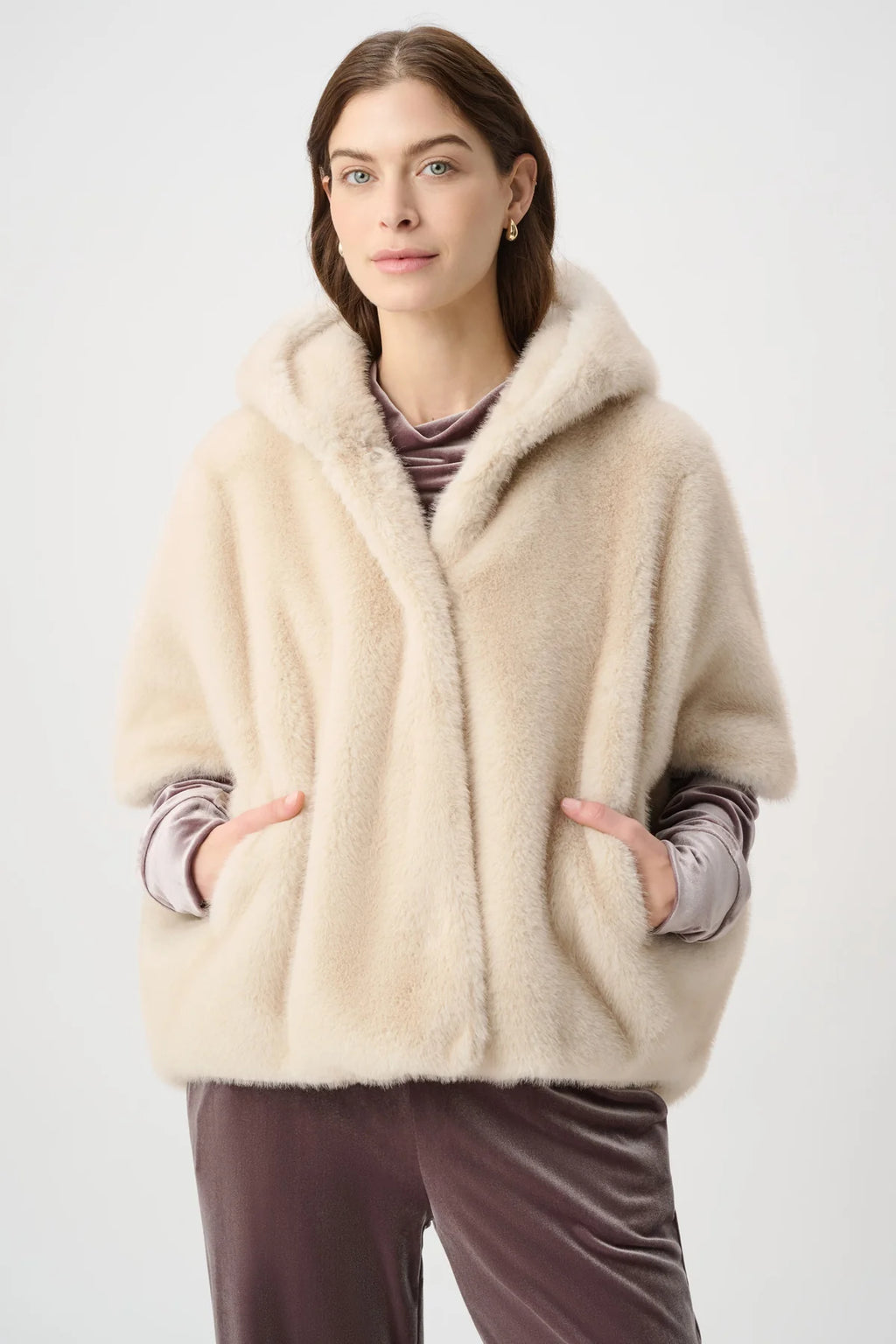 Joseph Ribkoff Almond Faux fur jkt 264910