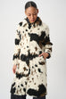 Joseph Ribkkoff Faux Fur Cow Print Coat 264944