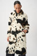 Joseph Ribkkoff Faux Fur Cow Print Coat 264944