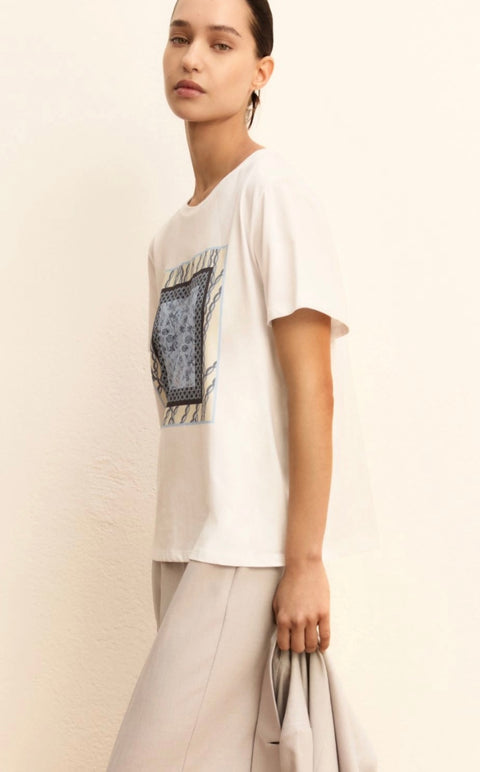 Emmraconto tee Blue white