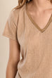 Molly knitted tee beige T4