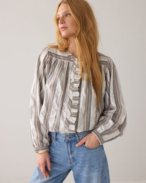 Summum silver stripe blouse
