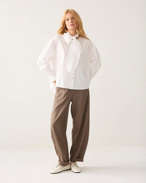 Summum White Poplin Blouse