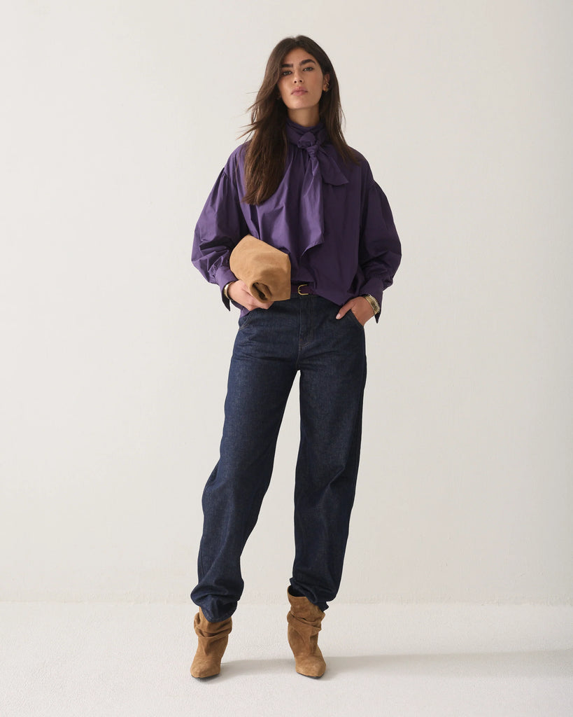 Summum Purple Bow blouse