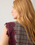 Summum Check Burgundy Top
