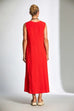 Peruzzi Long Linen Dress Coral - S25169