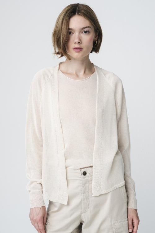 Jane Lushka fine cardi ecru