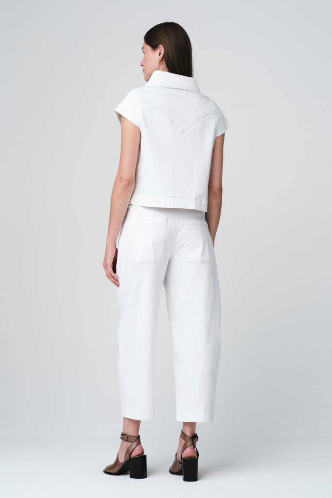 Jane Lushka White barrel jean