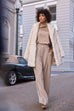 Joseph Ribkoff 233942 Cream Faux Fur Coat
