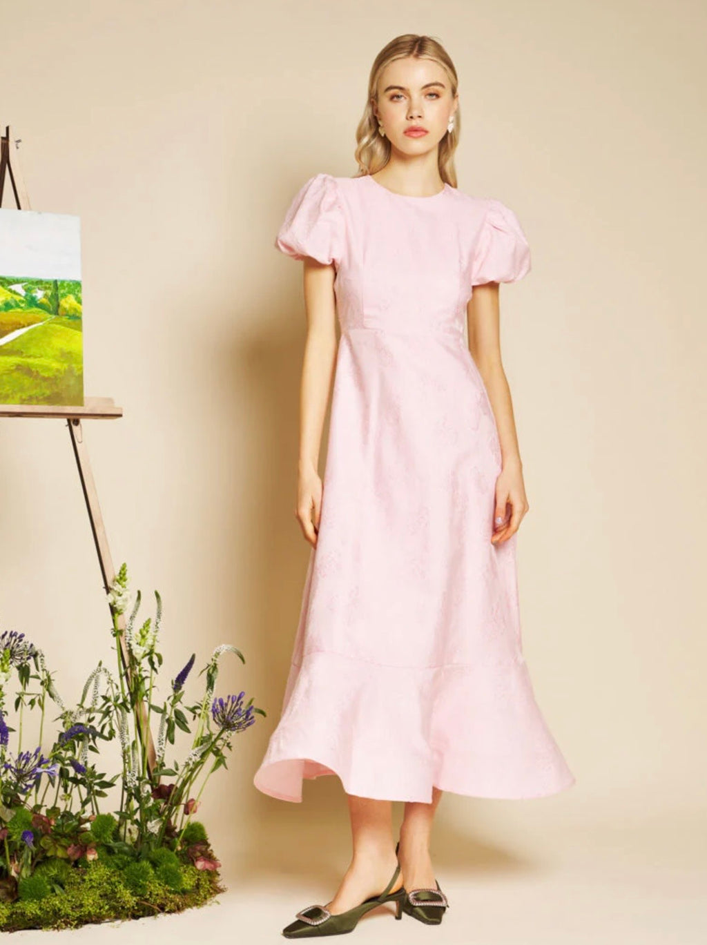 Sister Jane Baby Pink Midi Dress