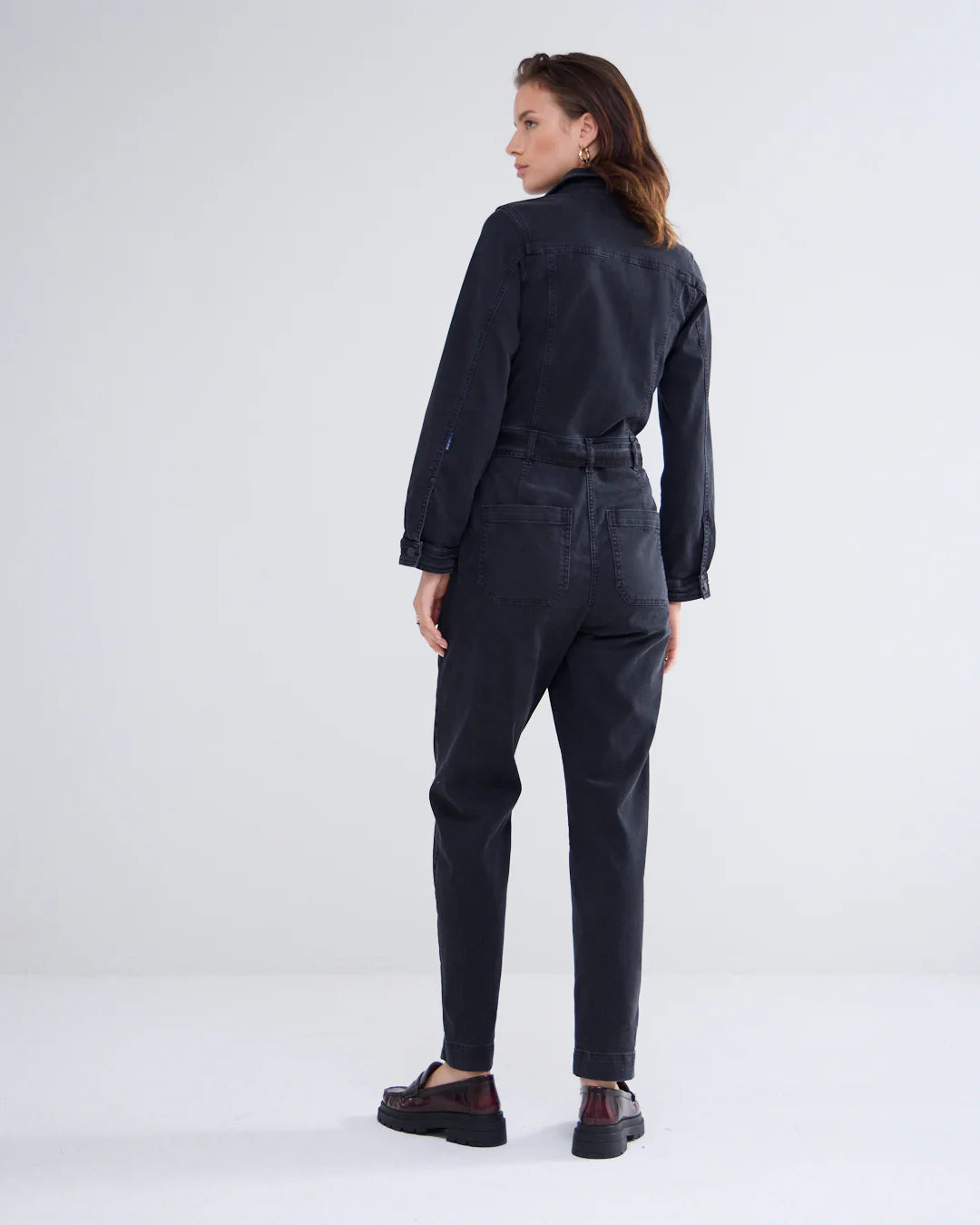 Summum 5170 Denim jumpsuit blk denim