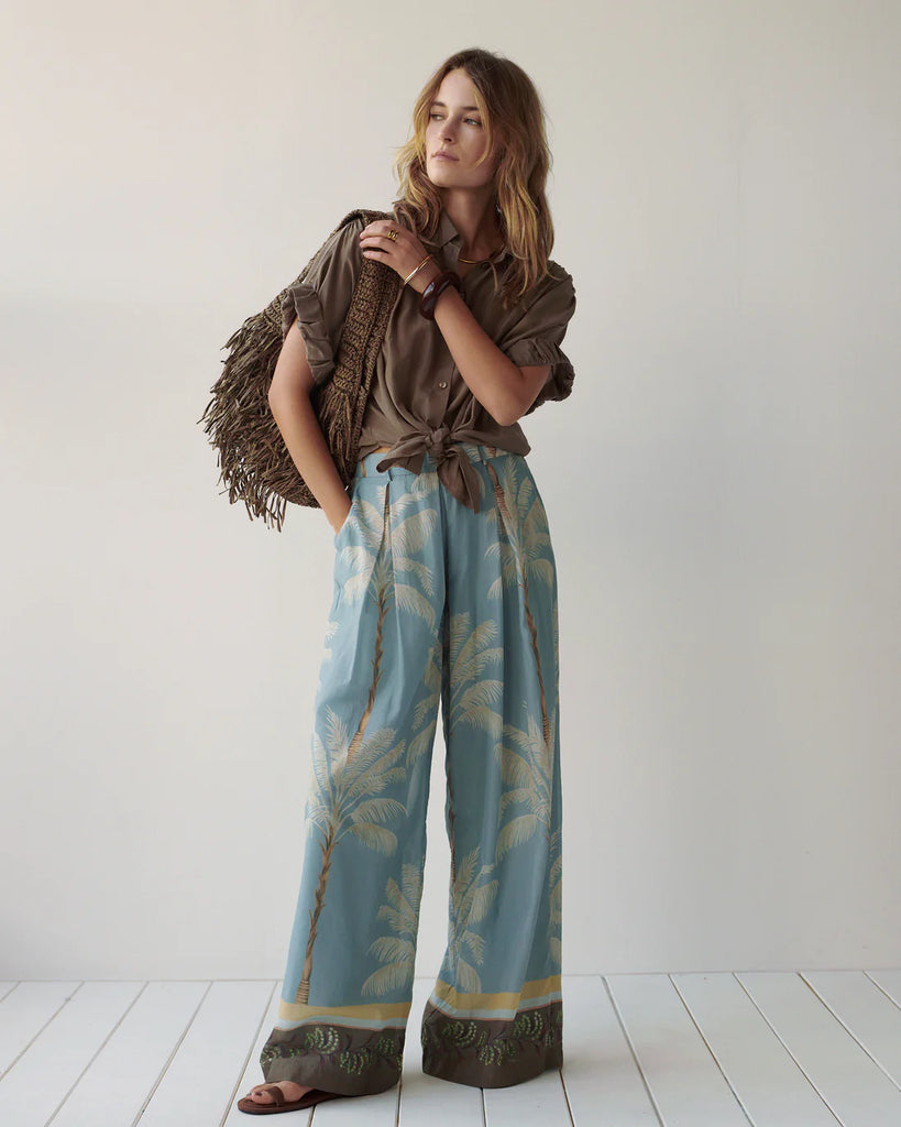 Summum print trouser 2993