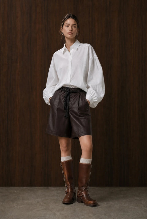 Jane Lushka Sola Brown Bermuda Shorts