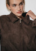Jane Lushka Pia Suede Effect Bomber Jacket