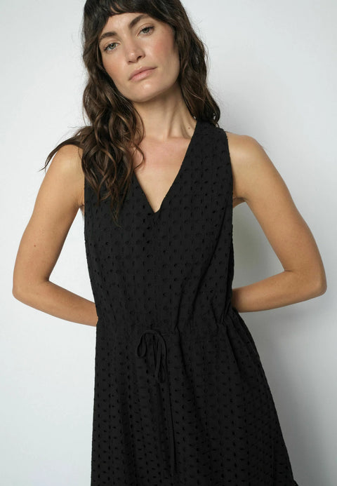 MMSabria Embro SL Dress 801 black