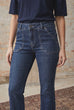 I Say Capri Flare Dark Wash jeans( N56)