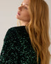 Summum Emerald green Dress Sequins velour