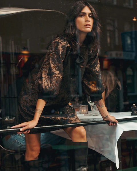 Summum Jacquard chocolate dress