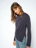 MMAmi O-LS Draped Tee Salute Navy