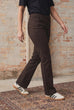Isay Flare Coated Pants Brown