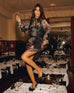 Summum Jaquard leaf skirt