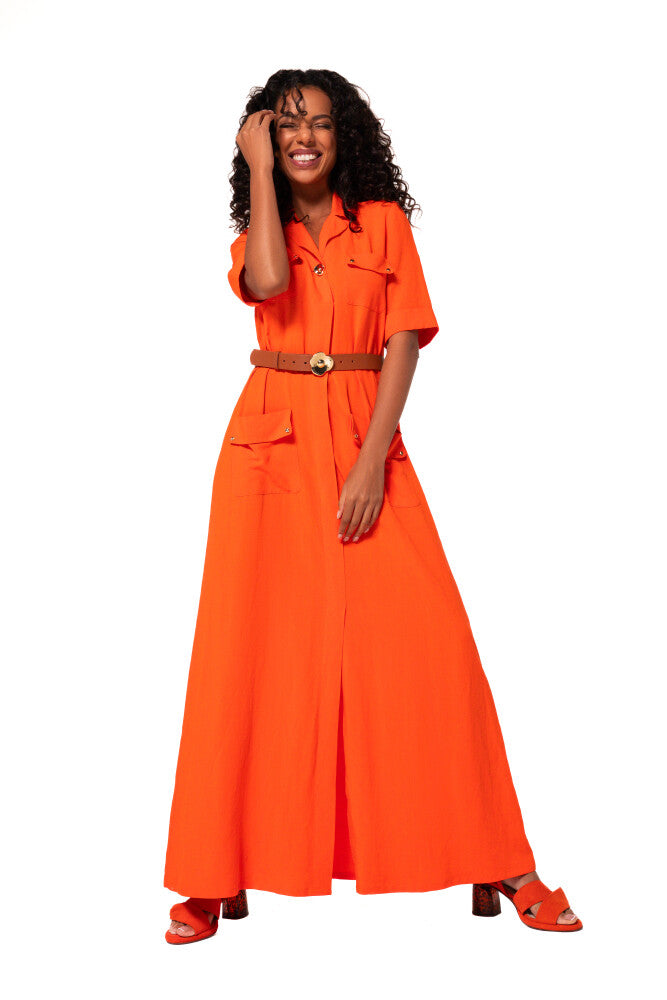 Caroline Biss Orange dress