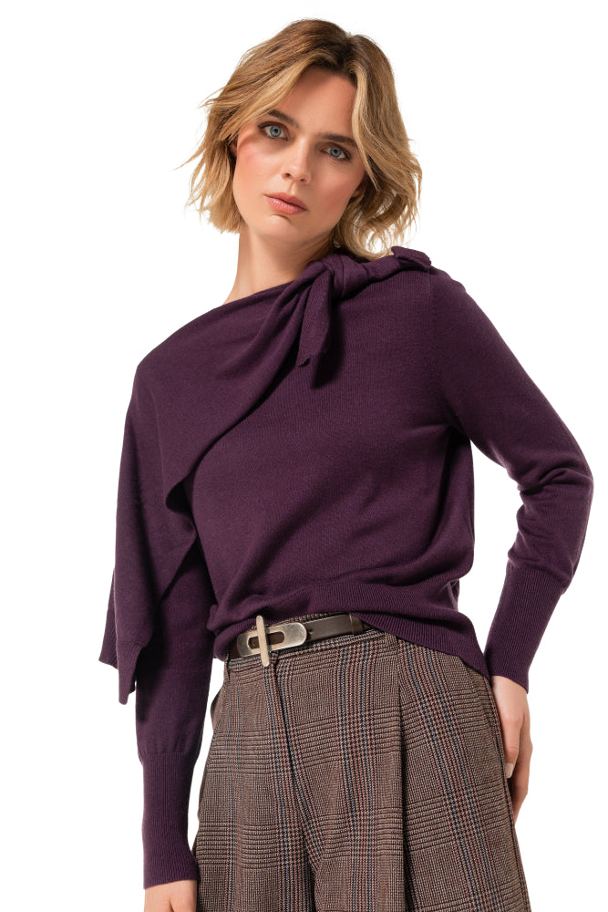 Caroline Biss Plum Pullover