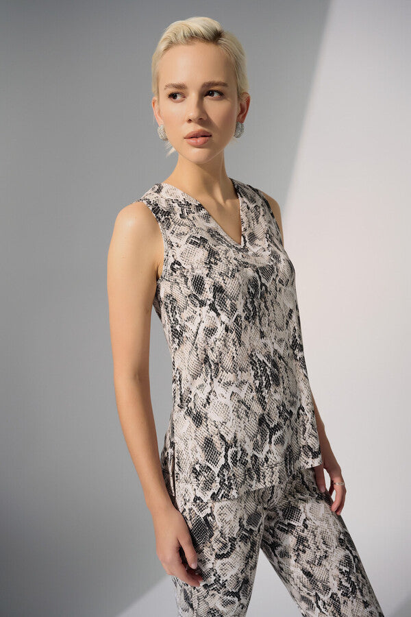 Joseph Ribkoff 252243 Snakeskin Sleeveless