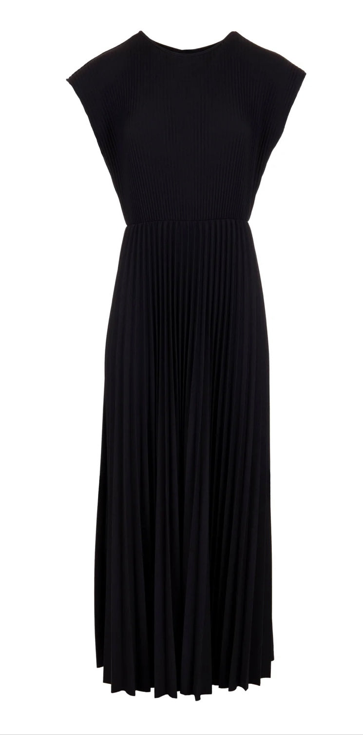 Peruzzi Black Pleat Dress W24511