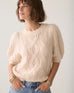 Summum Ivory Puff Sleeve Sweater