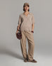 Summum Taupe Short Sleeve Sweater