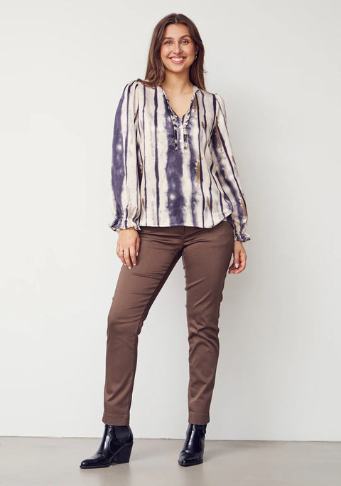 Isay  Melba Flounce Blouse