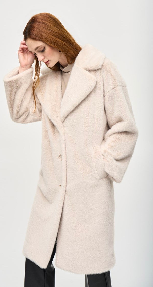 Joseph Ribkoff  Vanilla Faux fur Coat 243902