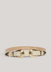 Summum Ivory belt with double buckle