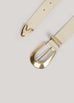 Summum Ivory belt with double buckle